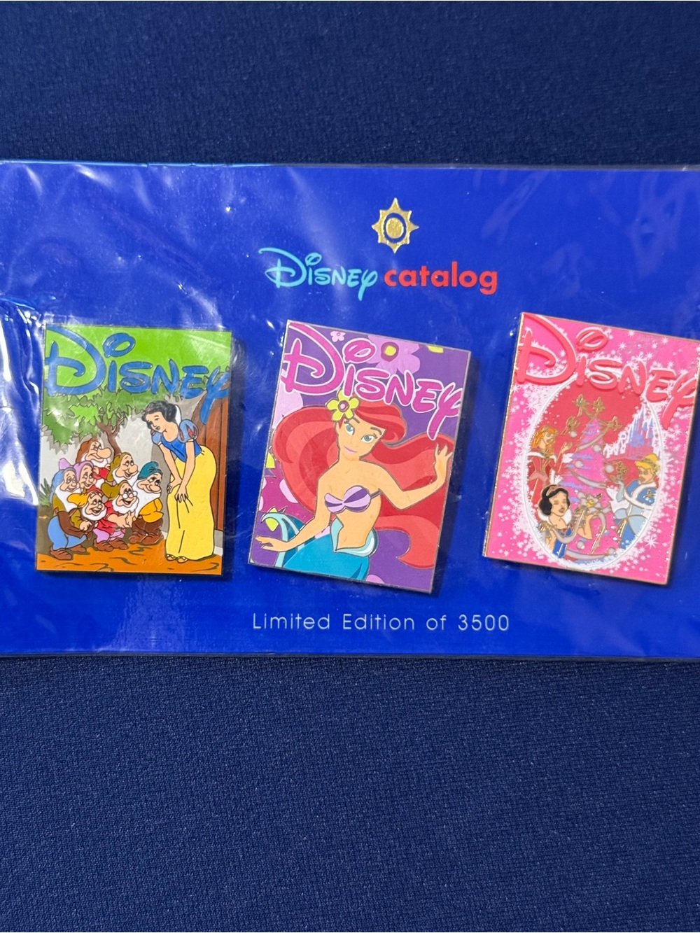 Disney Catalog Limited Edition 3500 Pin Set Snow White Ariel Princess Pins NIP